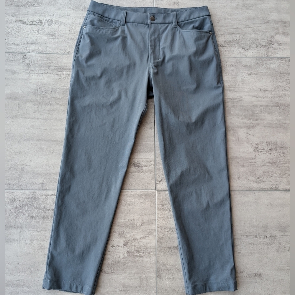 Lululemon ABC Classic 5 Pocket Pant *Warpstreme Grey Size 32 28L - Picture 2 of 11